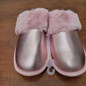Auden Pink and Silver Women's Slippers